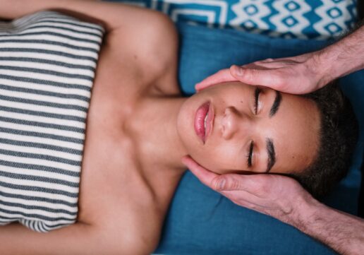 Woman getting massage